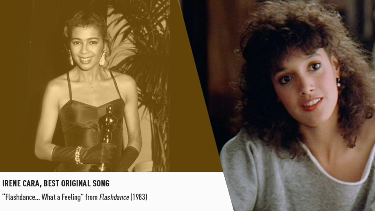 Irene Cara collected an Oscar in 1984 for co-creating a perfect pop theme song for FLASHDANCE.