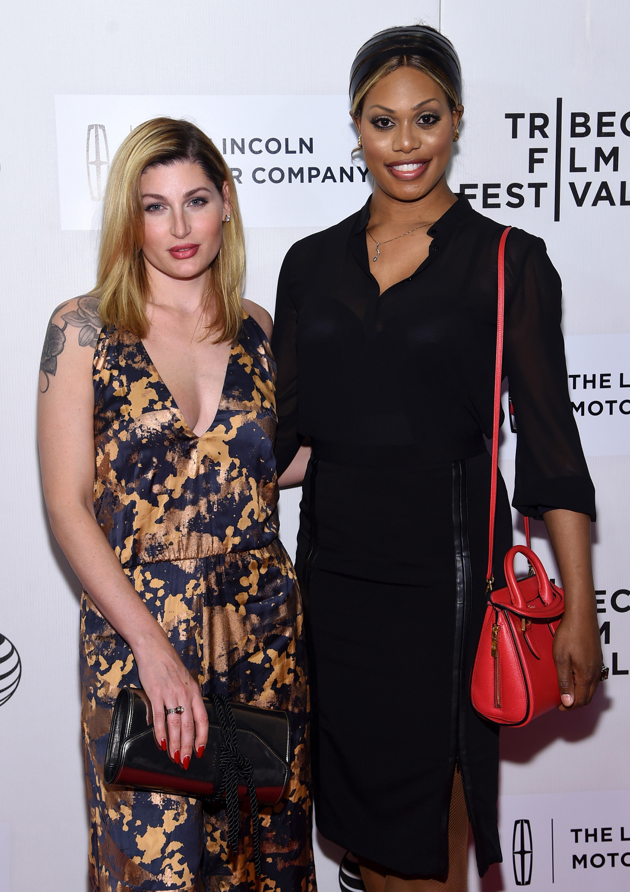 Trace Lysette and Laverne Cox attend the premiere of THE WANNABE during the...